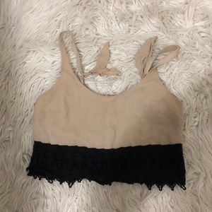 Lace Trim Crop Top